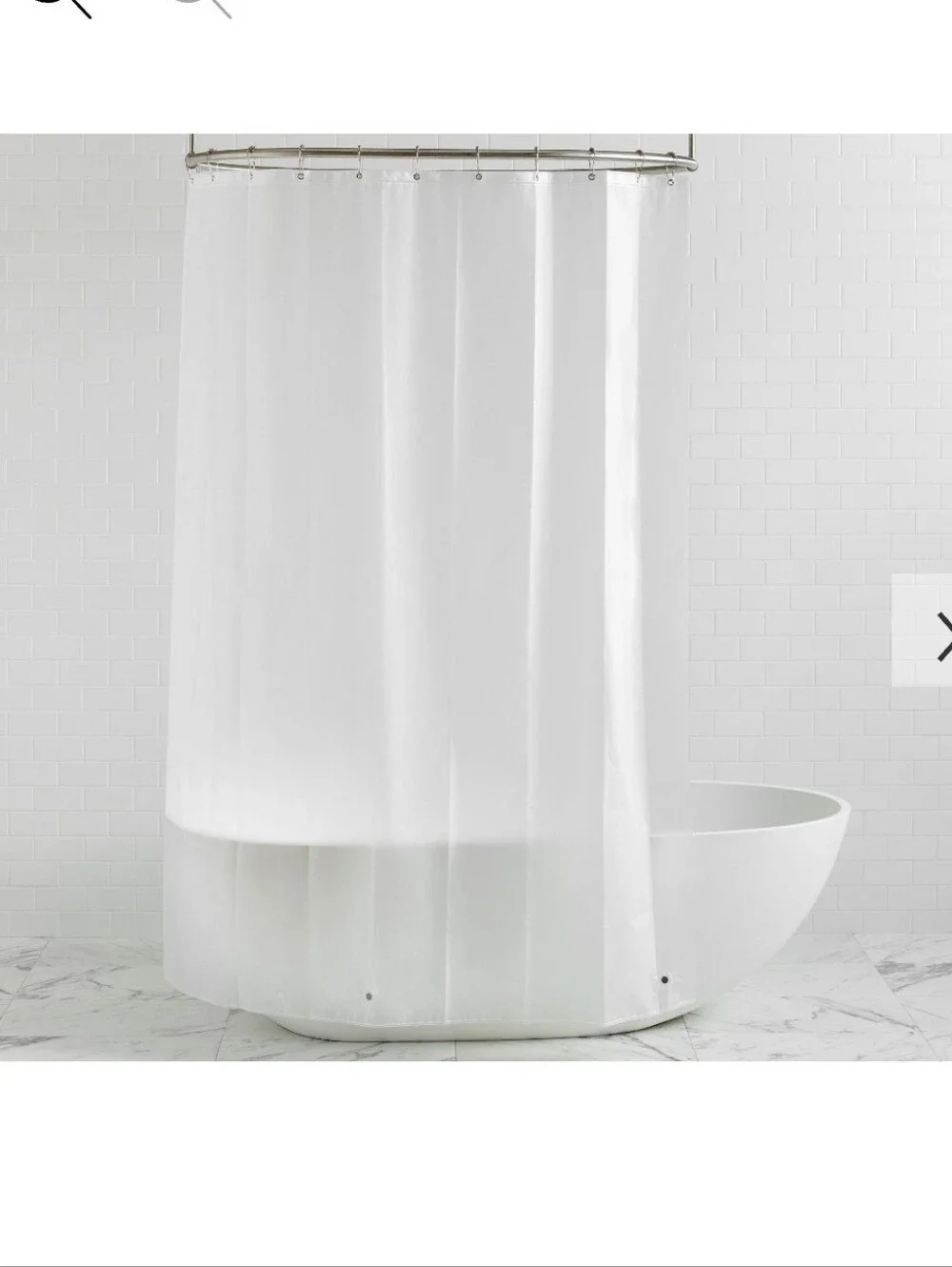 Pottery Barn EVA Vinyl Shower  Curtain Liner PVC Free 72 X 72